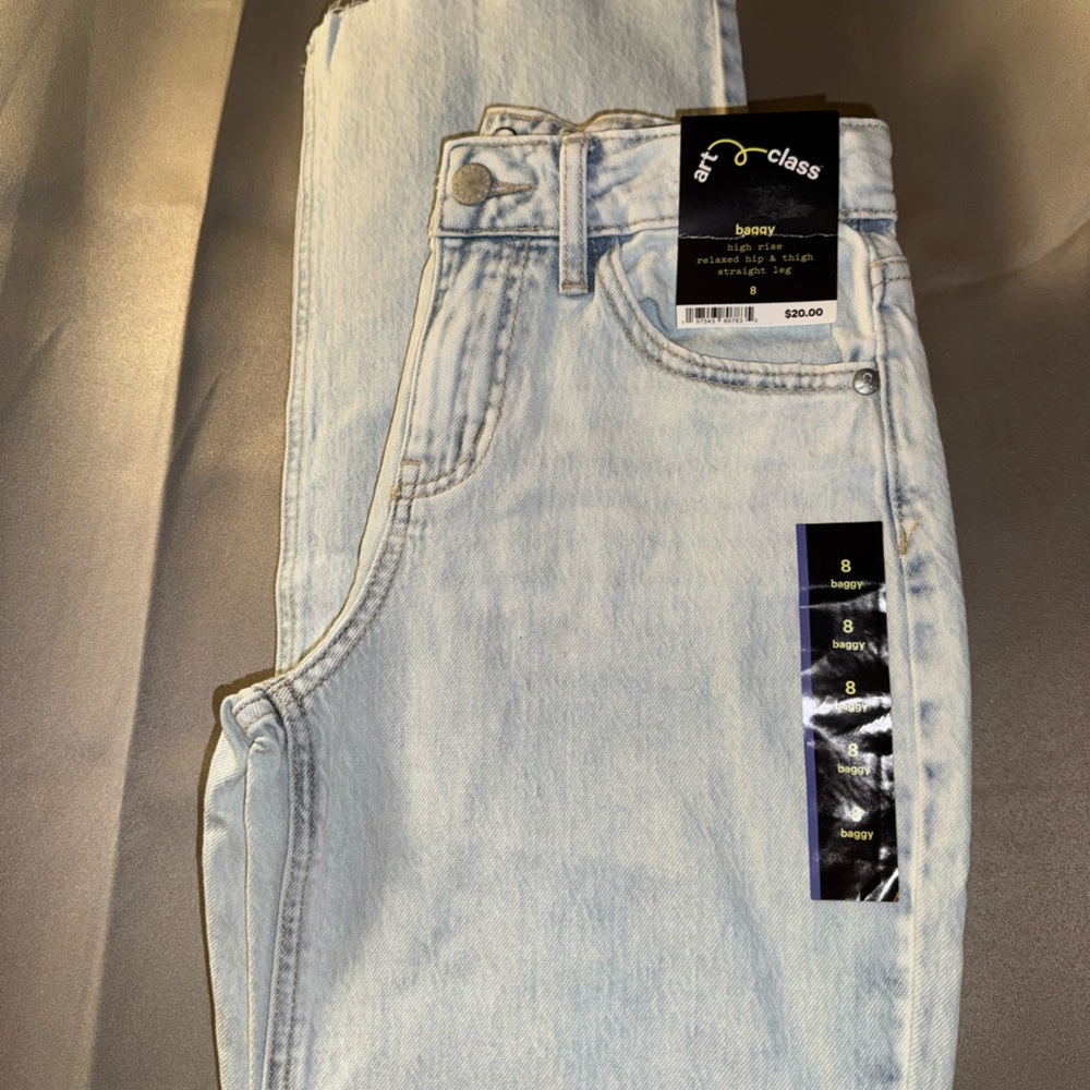 Art Class Baggy Distressed Jeans Size 8